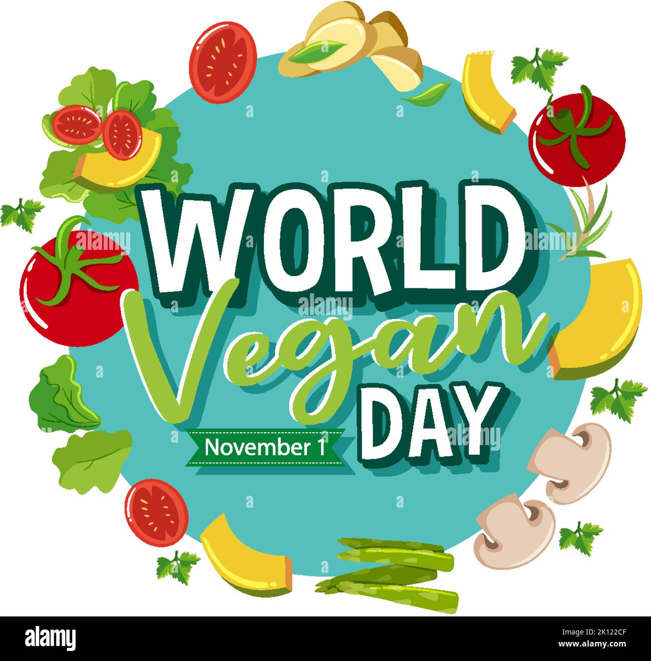 World Vegan Day Logo Concept illustration Stock Vector Image & Art Alamy