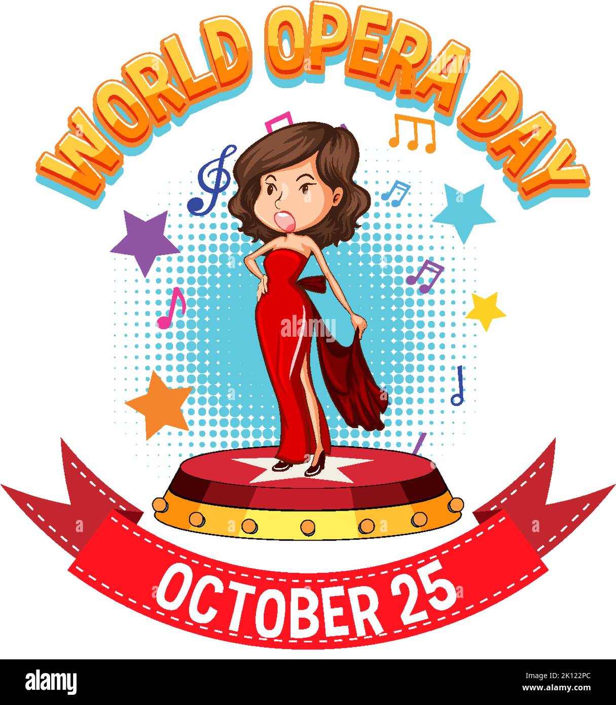 World Opera Day Poster Design illustration Stock Vector Image & Art Alamy