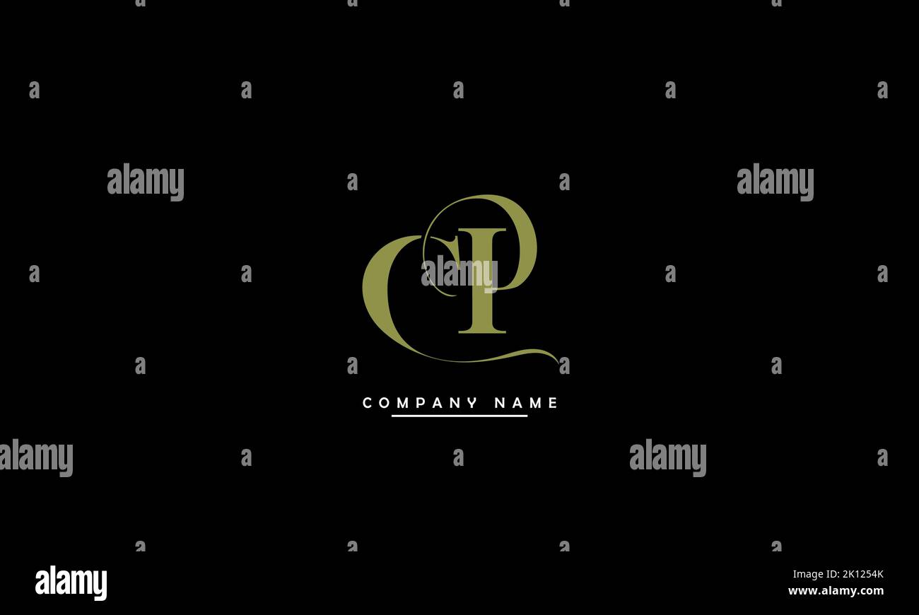 CP, PC Abstract Letters Logo Monogram Stock Vector