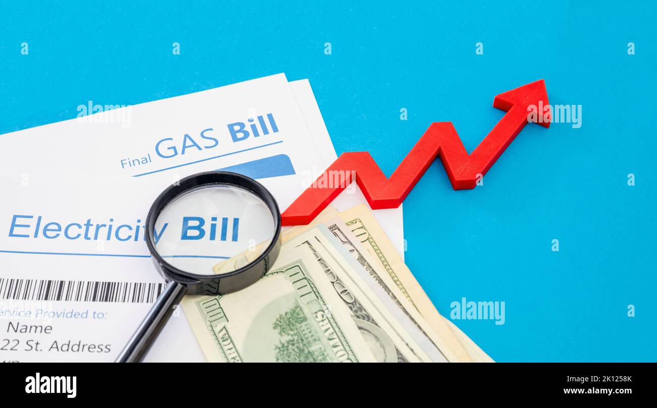Rising cost of living. Electricity and gas bills and US dollars