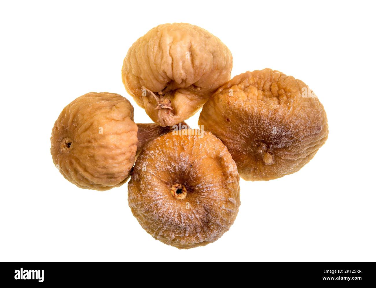 Delicious and healthy dried figs isolated on a white background Stock Photo