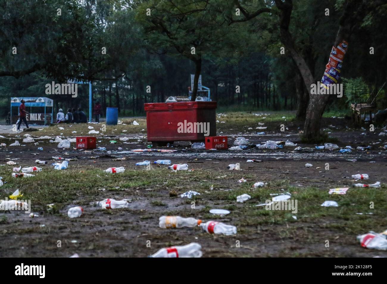 Nakuru Kenya 13th Sep 2022 Coca Cola Branded Plastic Bottles Litter Nakuru Kenya 13th Sep 2022 Coca Cola Branded Plastic Bottles Litter