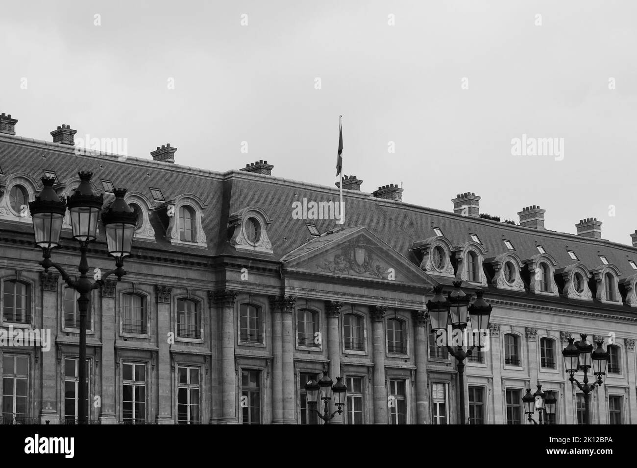 Place Vendome. Vendome Square Architecture. Landmarks in Paris, France. Stock Photo
