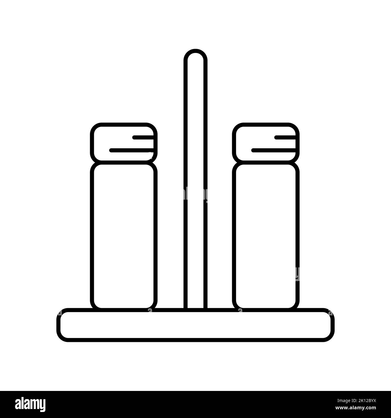 Kitchen set salt and pepper line icon vector illustration Stock Vector ...