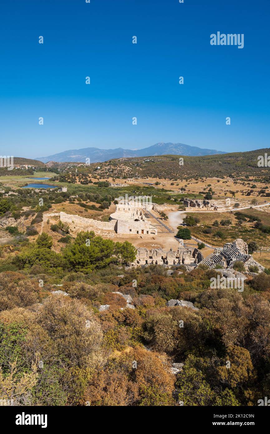Patara, ancient archeological site in Turkey. Ruins of the ancient Lycian city Patara, the Lycia League capital city, located in today's Turkey. Stock Photo