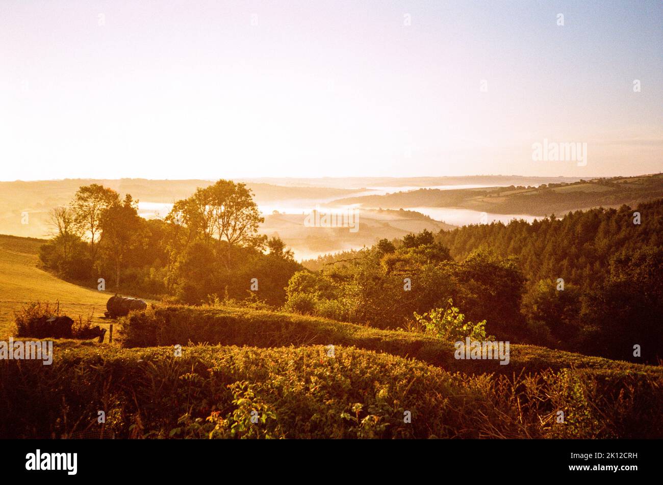 Sunrise over the Taw Valley photographed from High Bickington, North