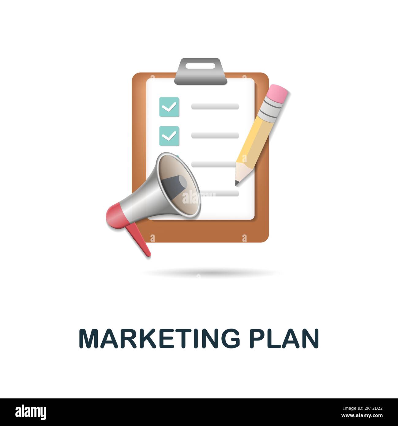 Marketing Plan icon. 3d illustration from business plan collection. Creative Marketing Plan 3d