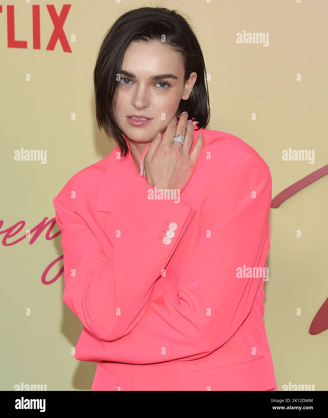 Ava Capri arrives at Netflix's DO REVENGE Premiere held at the TUDUM
