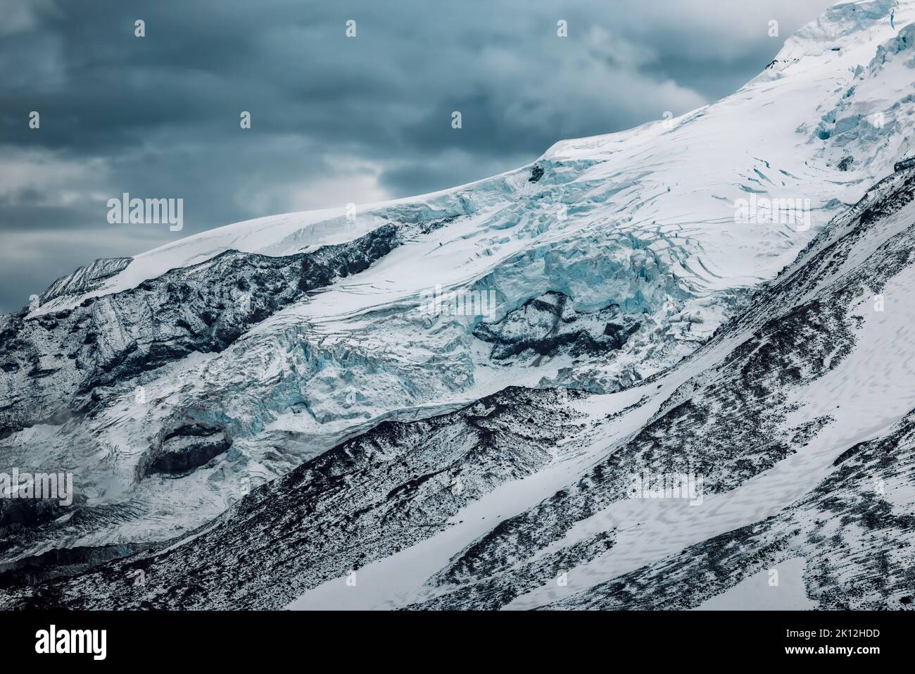 Mount Drum, Alaska, USA Mystic view on Mt. Drum’s north east flank with glacial fields