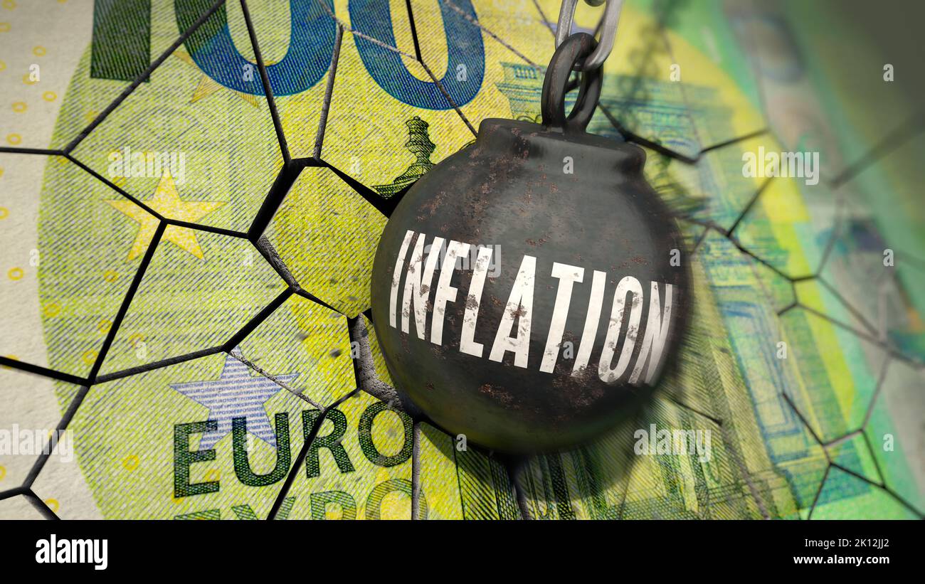 Inflation in the Eurozone Stock Photo