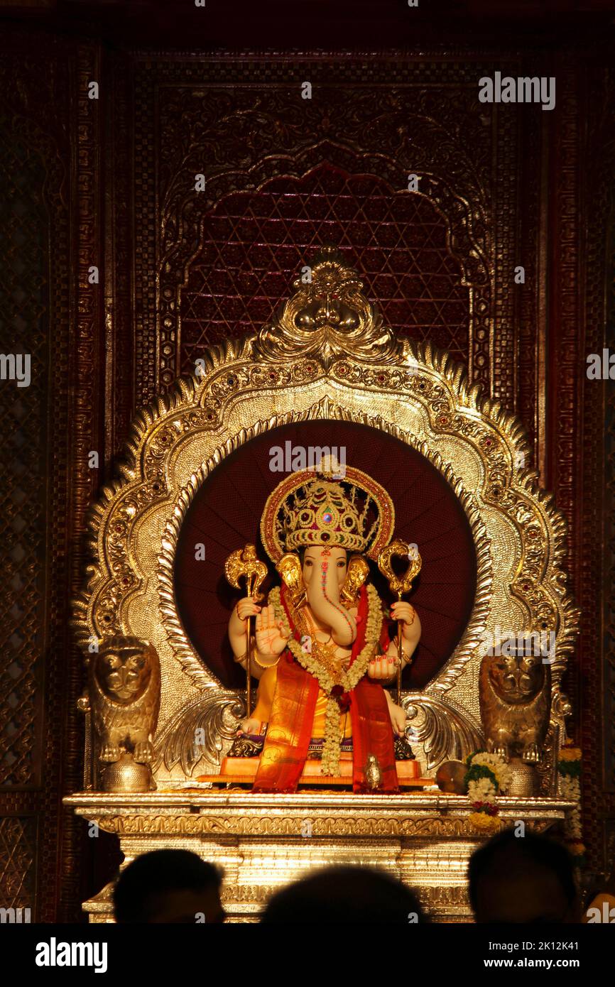 Navagrah Mitra Mandal Ganpati, Pune, Maharashtra,India Stock Photo