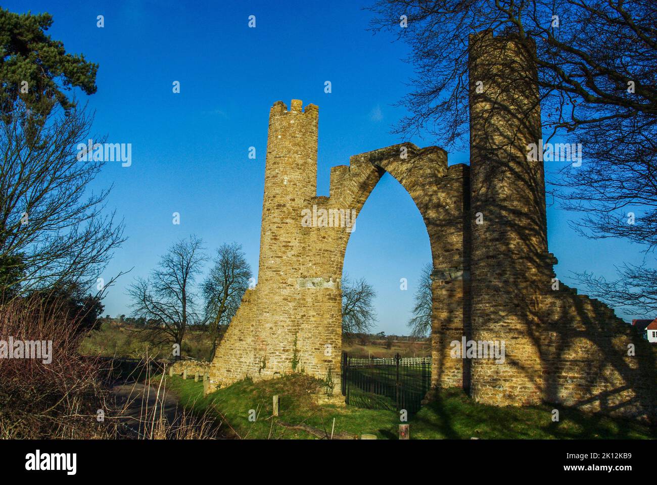 The Spectacle, a folly on the Boughton Park Estate, Northamptonshire, UK Stock Photo