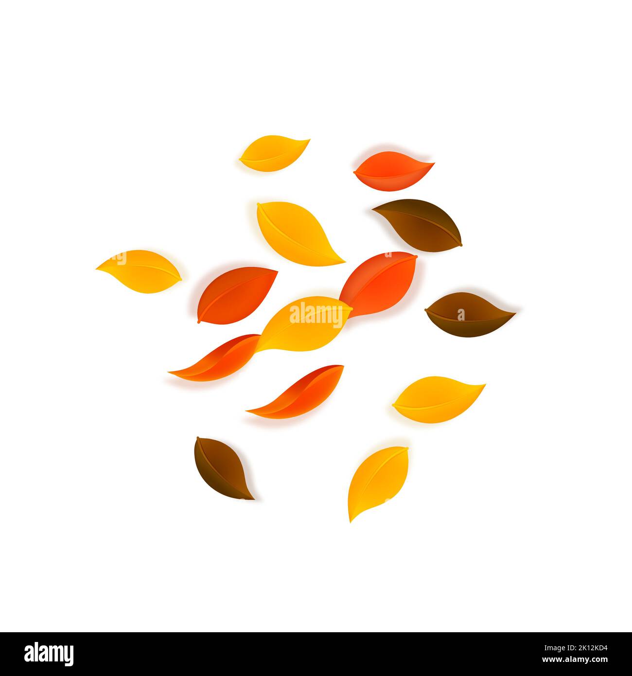 Variegated green and brown leaf Stock Vector Images - Alamy