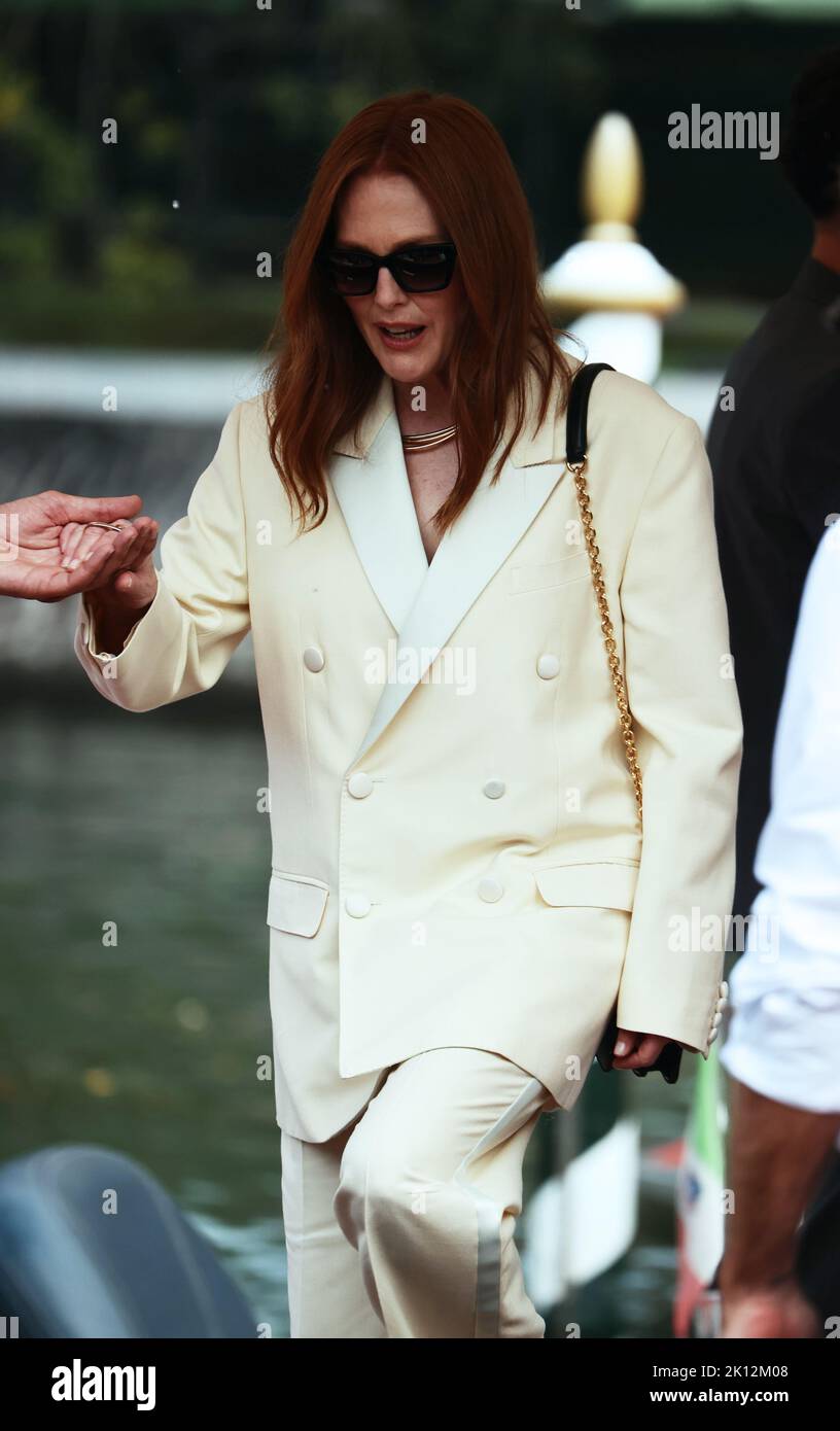 VENICE, ITALY - AUGUST 31: Julianne Moore is seen arriving at the