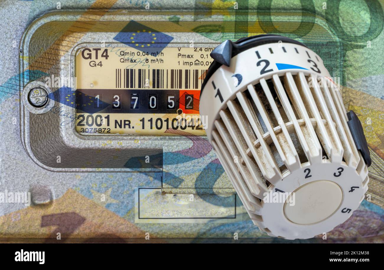 Heating costs rise symbolically in Germany Stock Photo Alamy