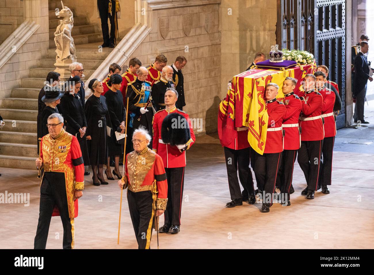 London, UK. 14th Sep, 2022. PHOTO:JEFF GILBERT Arrival of the Coffin of Her Majesty Queen Elizabeth II at the Palace of Westminster on Wednesday 14 September 2022. Credit: Jeff Gilbert/Alamy Live News Credit: Jeff Gilbert/Alamy Live News Stock Photo