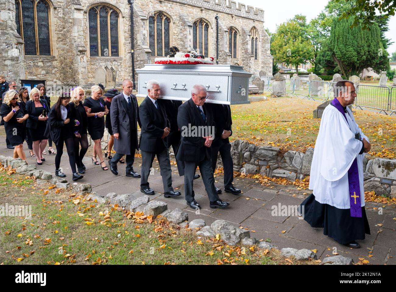 Funeral of young boy Archie Battersbee in Southend on Sea, Essex, UK. Died after lifesupport