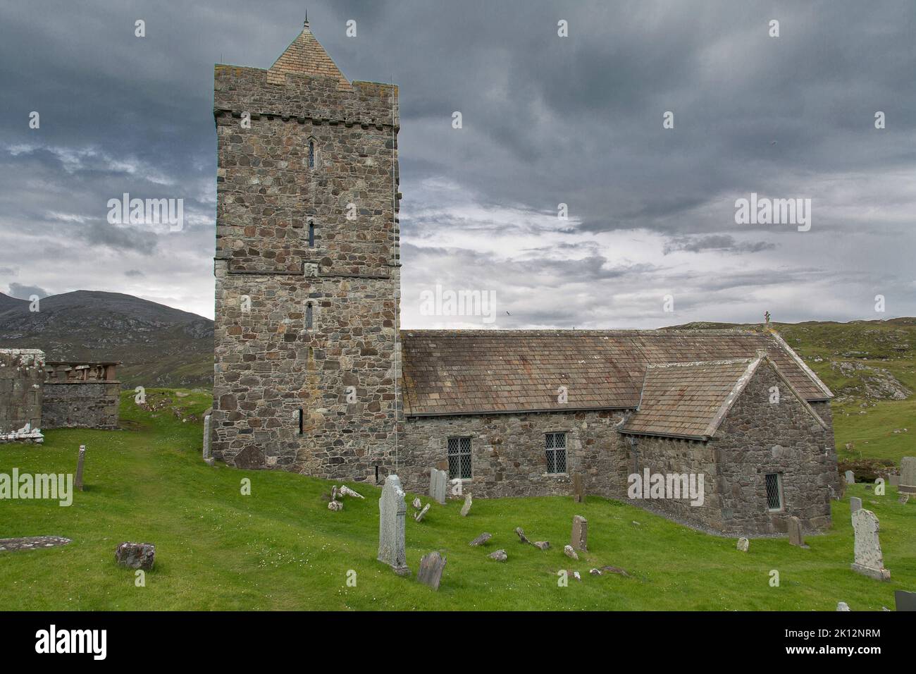 St Clement's Church, Rodel, Harris, Isle of Harris, Hebrides, Outer Hebrides, Western Isles, Scotland, United Kingdom, Great Britain Stock Photo