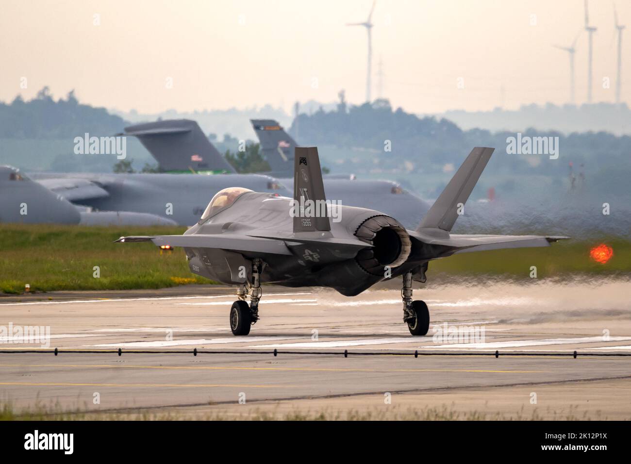 Vermont Air National Guard's 158th Fighter Wing Lockheed Martin F-35 Lightning II fighter jet. Germany - May 17, 2022 Stock Photo