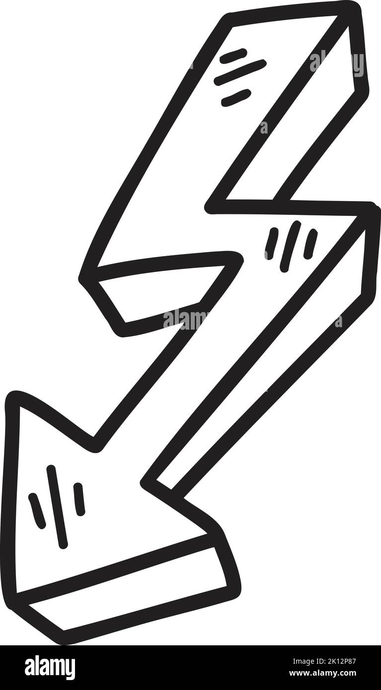 Hand Drawn arrow illustration isolated on background Stock Vector Image ...