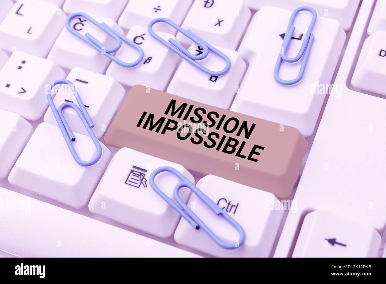 Hand writing sign Mission ImpossibleDifficult Dangerous Assignment ...