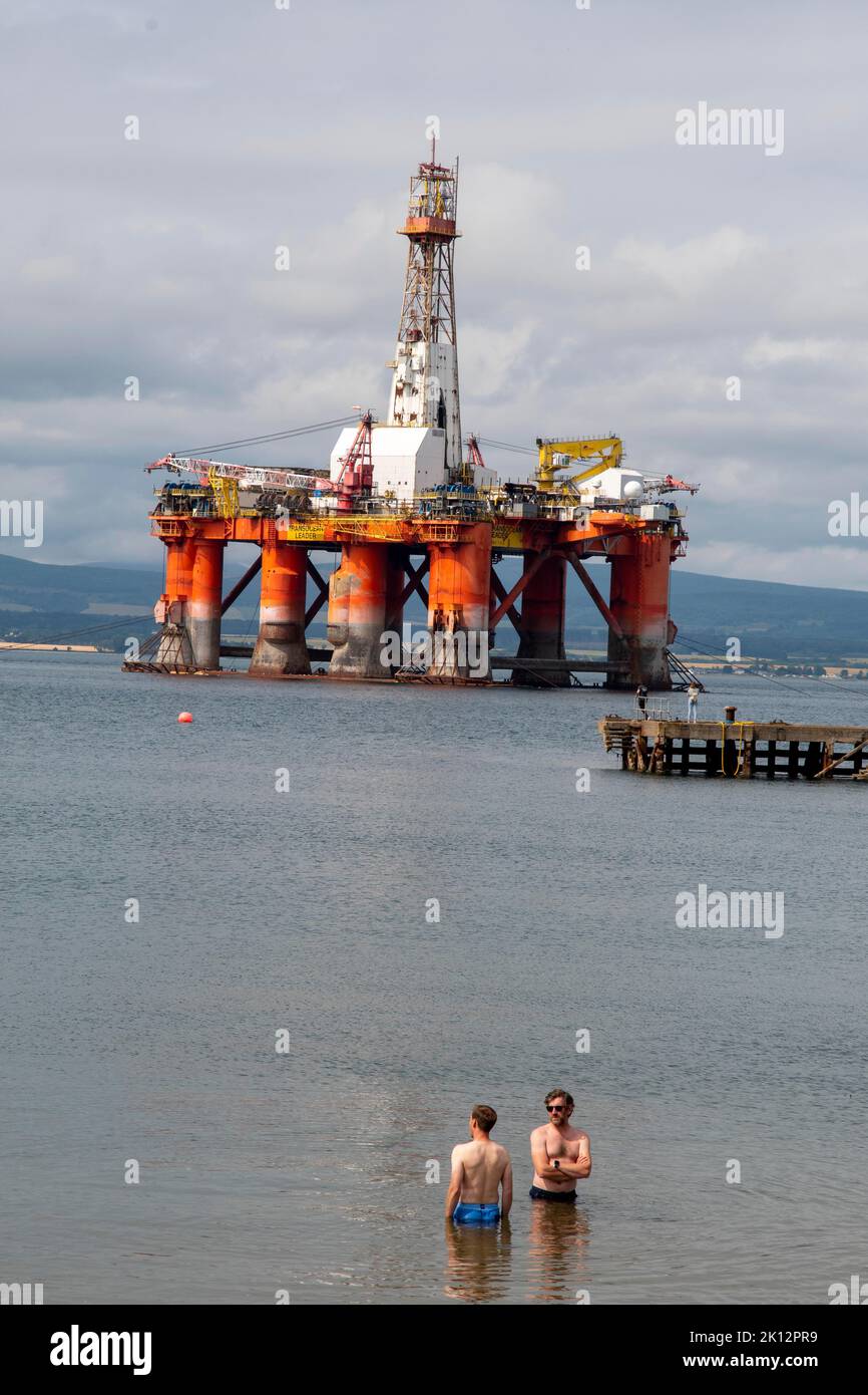 RIGS SIT ON THE CROMARTY FIRTH IN NORTH EAST SCOTLAND. ENERGY, INDUSTRY