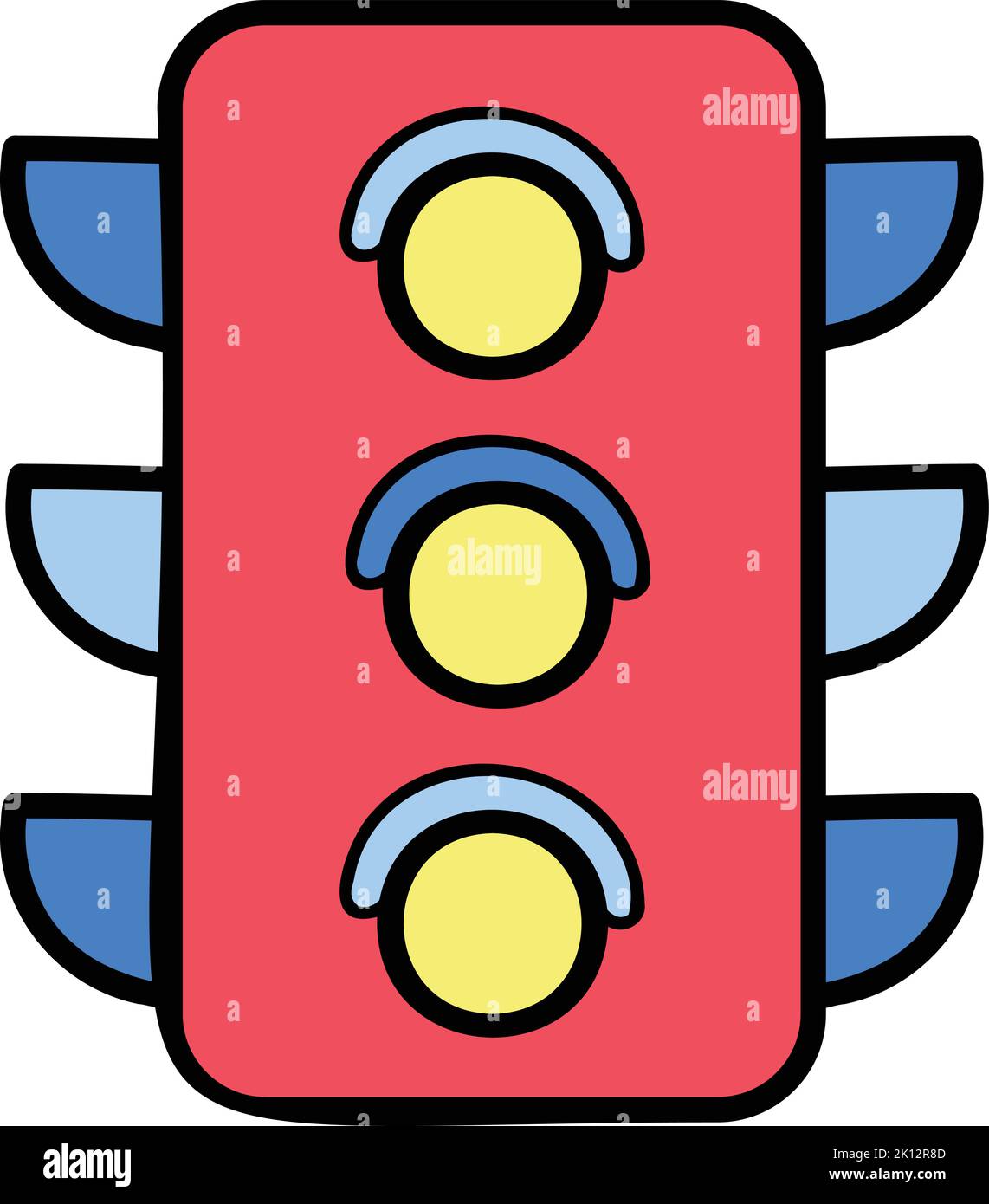 Hand Drawn traffic light illustration isolated on background Stock Vector Image & Art Alamy