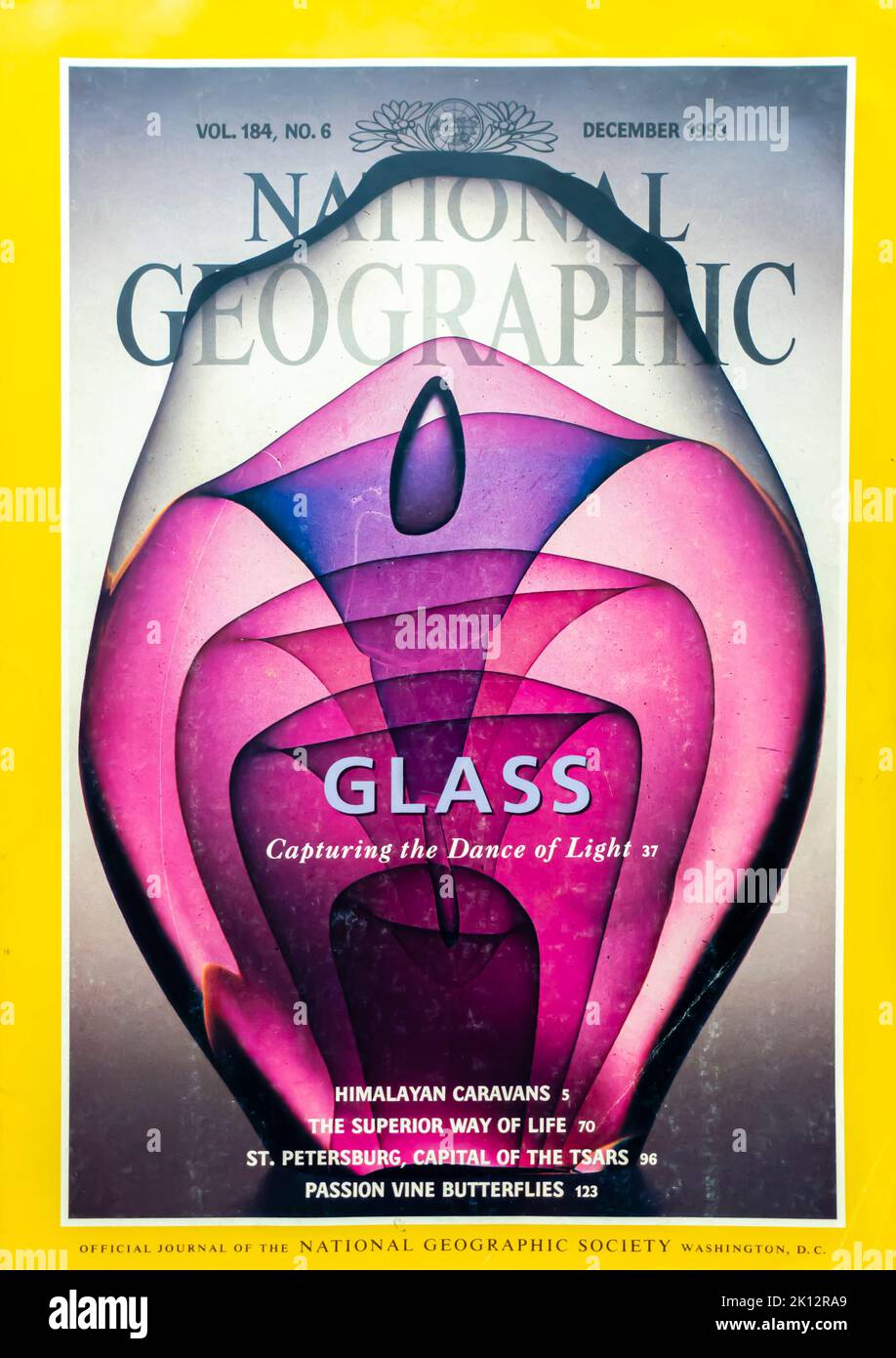 National Geographic magazine cover, December 1993 Stock Photo Alamy