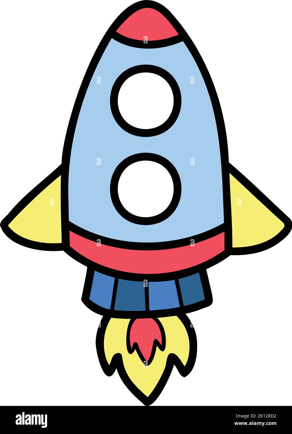 Hand Drawn rocket illustration isolated on background Stock Vector ...