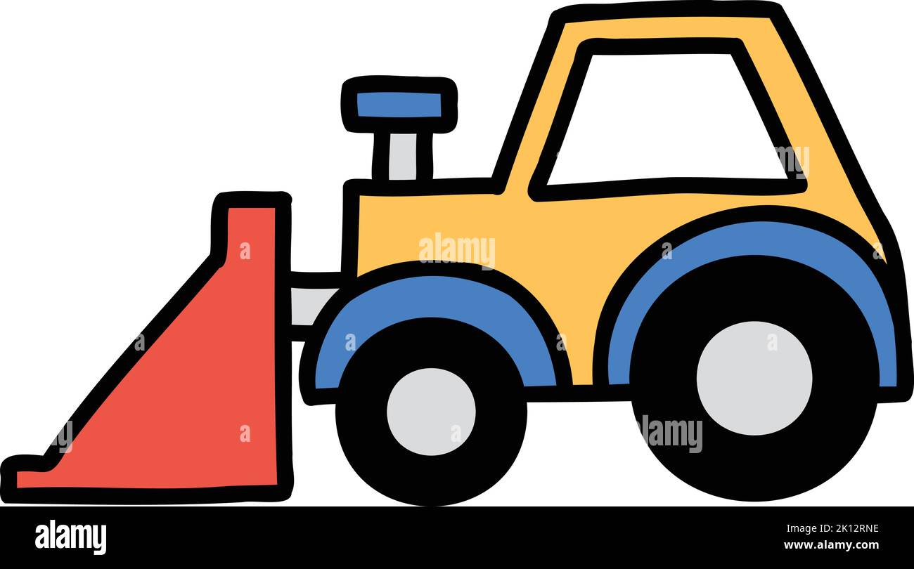Hand Drawn tractor illustration isolated on background Stock Vector ...