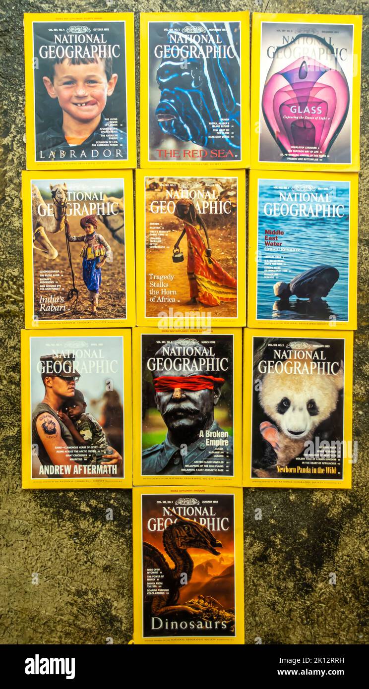 National Geographic magazine cover from 1993, collection Stock Photo