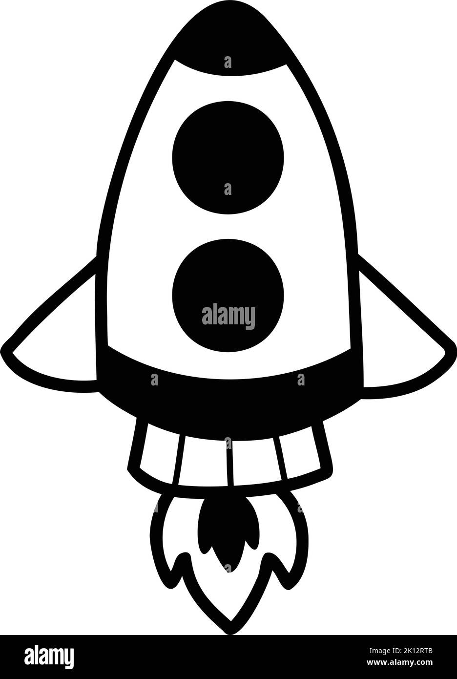 Rocket Clip Art Black And White
