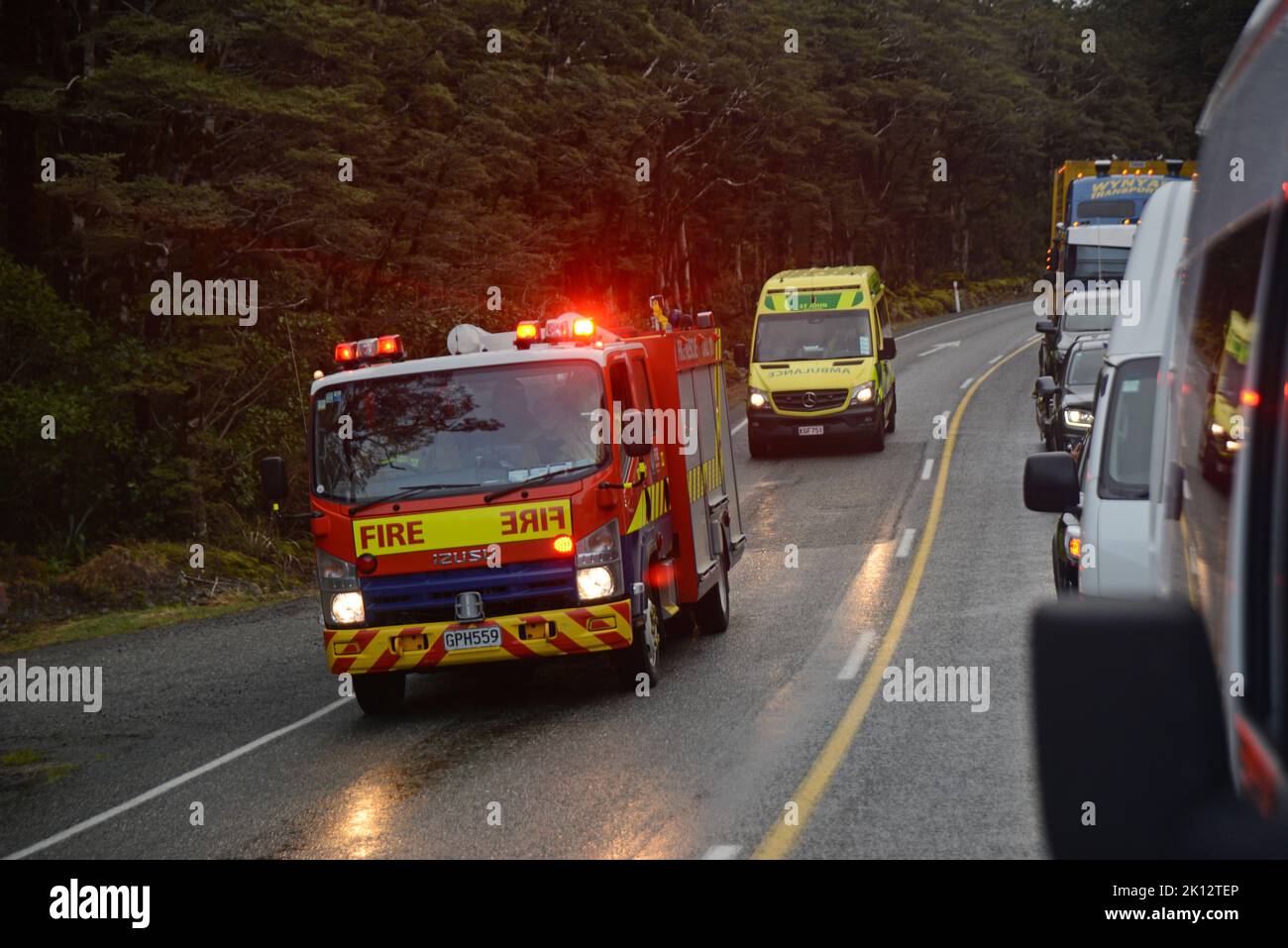 ARTHUR'S PASS, NEW ZEALAND, SEPTEMBER 5, 2022 Emergency teams respond