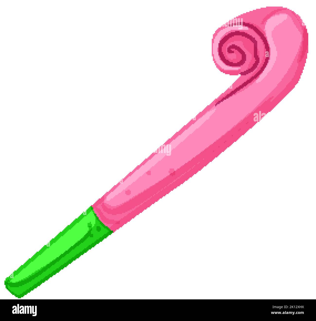 noisemaker party whistle cartoon vector illustration Stock Vector Image