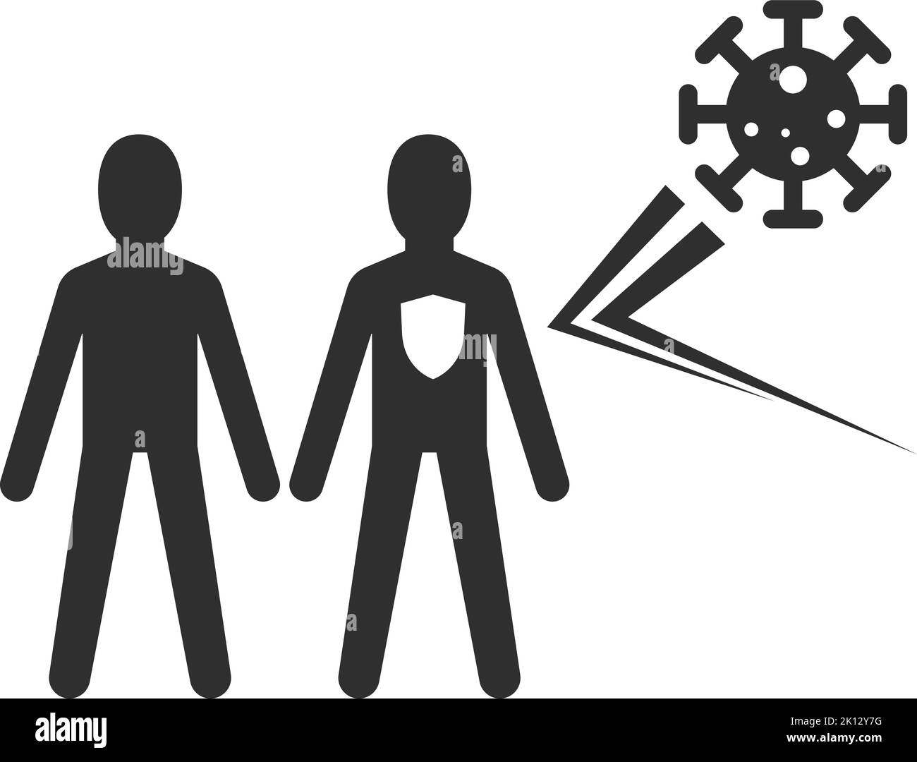 herd immunity concept icon in black and white Stock Vector Image & Art