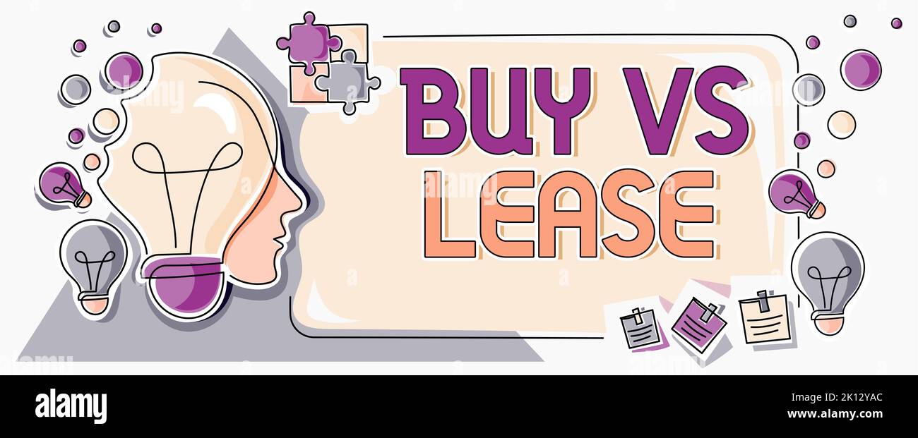 Text showing inspiration Buy Vs Lease. Business approach Own something
