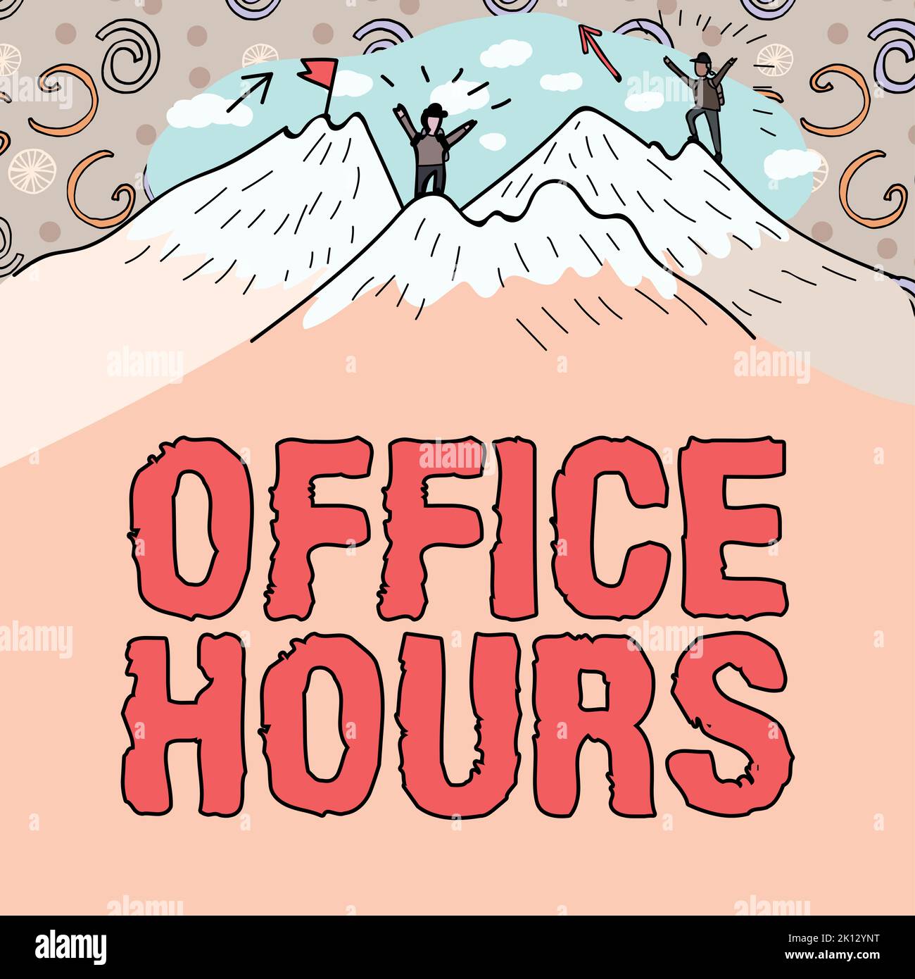 Sign displaying Office Hours. Concept meaning The hours which business