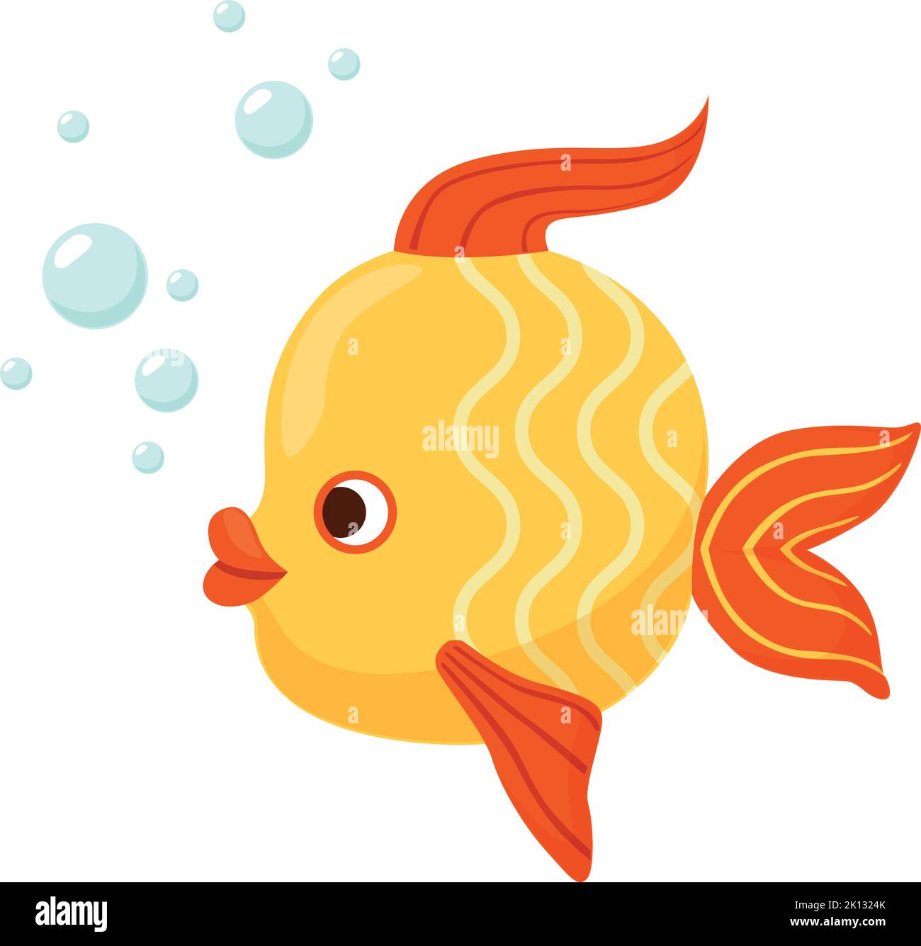 Free Vector  Cute bright fish game cartoon character set vector  illustration of underwater sea or aquarium creatures marine and ocean  tropical animals with smiling faces aquatic saltwater colorful critters