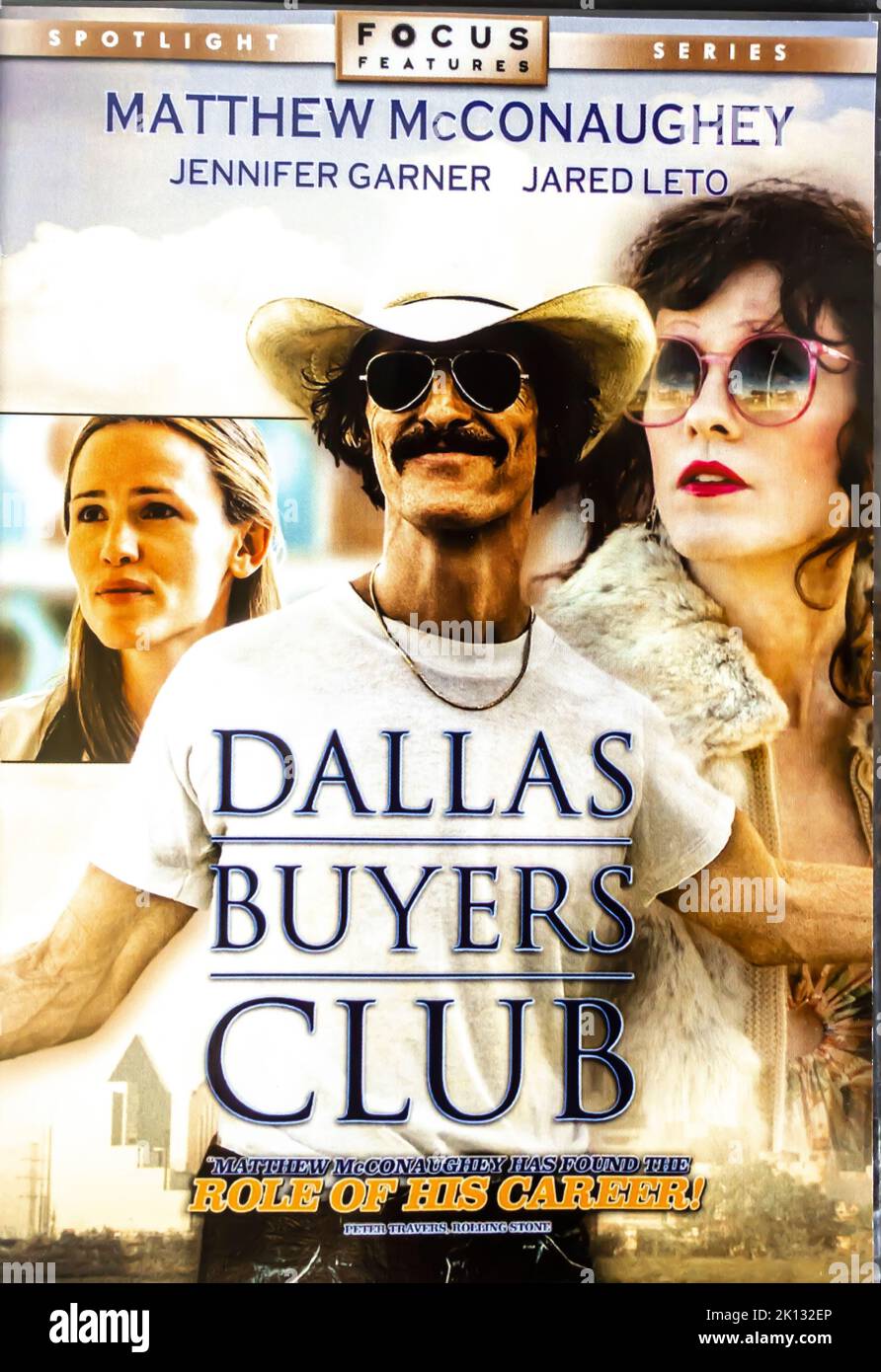 Dallas Buyers Club 2013.  Jean-Marc Vallée. DVD cover Stock Photo