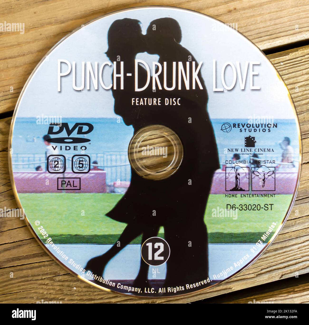 Punch-Drunk Love (2002) . Paul Thomas Anderson DVD disc cover Stock Photo