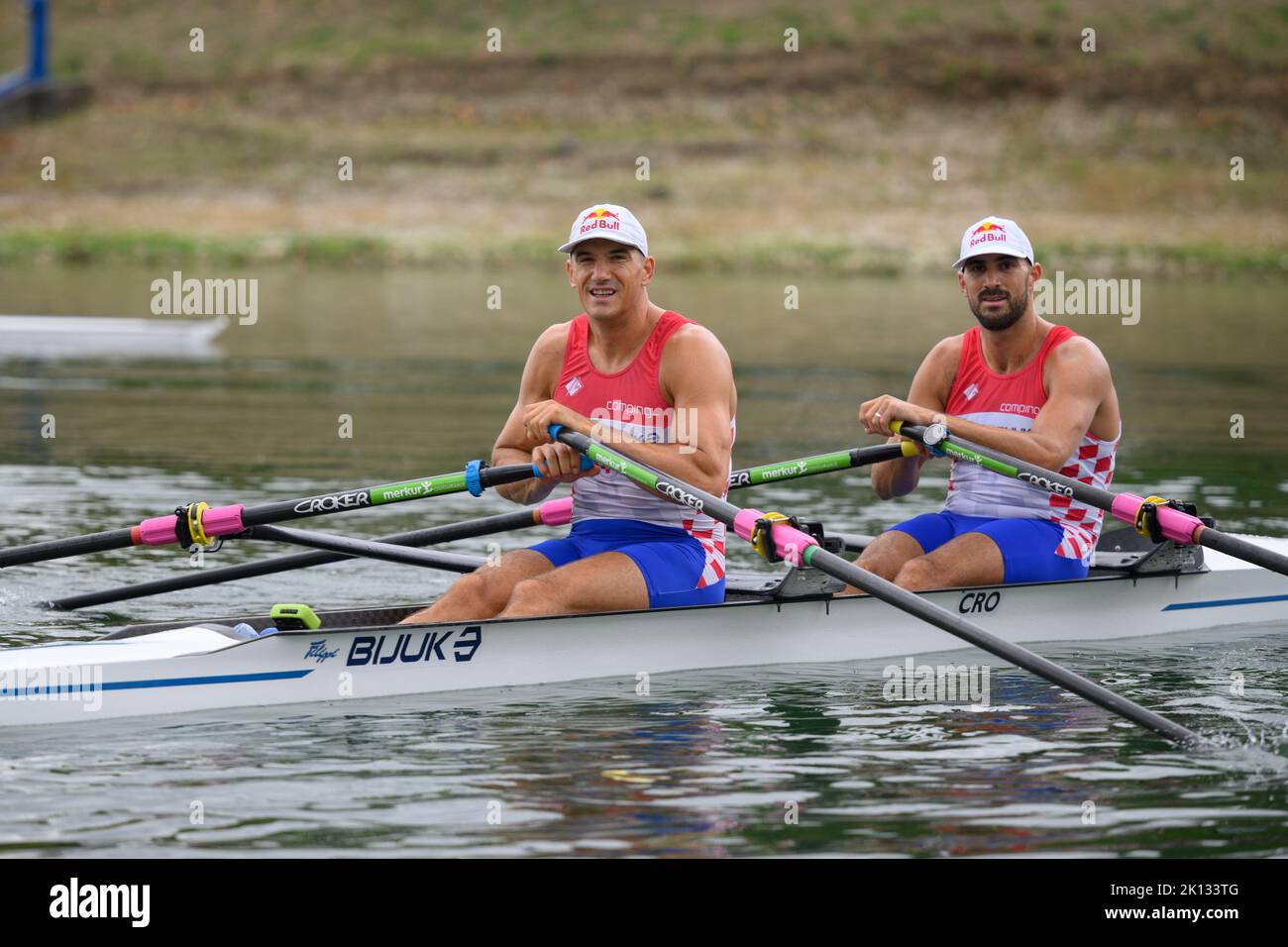 Croatian rowers Martin and  Valent Sinkovic during Media day at Jarun Lake before departure on World rowing Championships, in Zagreb, Croatia, on September 15, 2022.The 2022 World rowing Championships will take place 18-25 September, 2022 in Racice, Czech Republic. Photo: Davor Puklavec/PIXSELL Stock Photo
