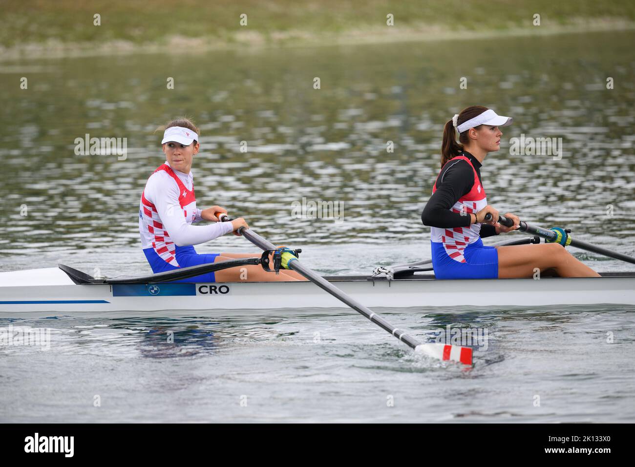 Croatian rowers Ivana and Josipa Jurkovic  during Media day at Jarun Lake before departure on World rowing Championships, in Zagreb, Croatia, on September 15, 2022.The 2022 World rowing Championships will take place 18-25 September, 2022 in Racice, Czech Republic. Photo: Davor Puklavec/PIXSELL Stock Photo