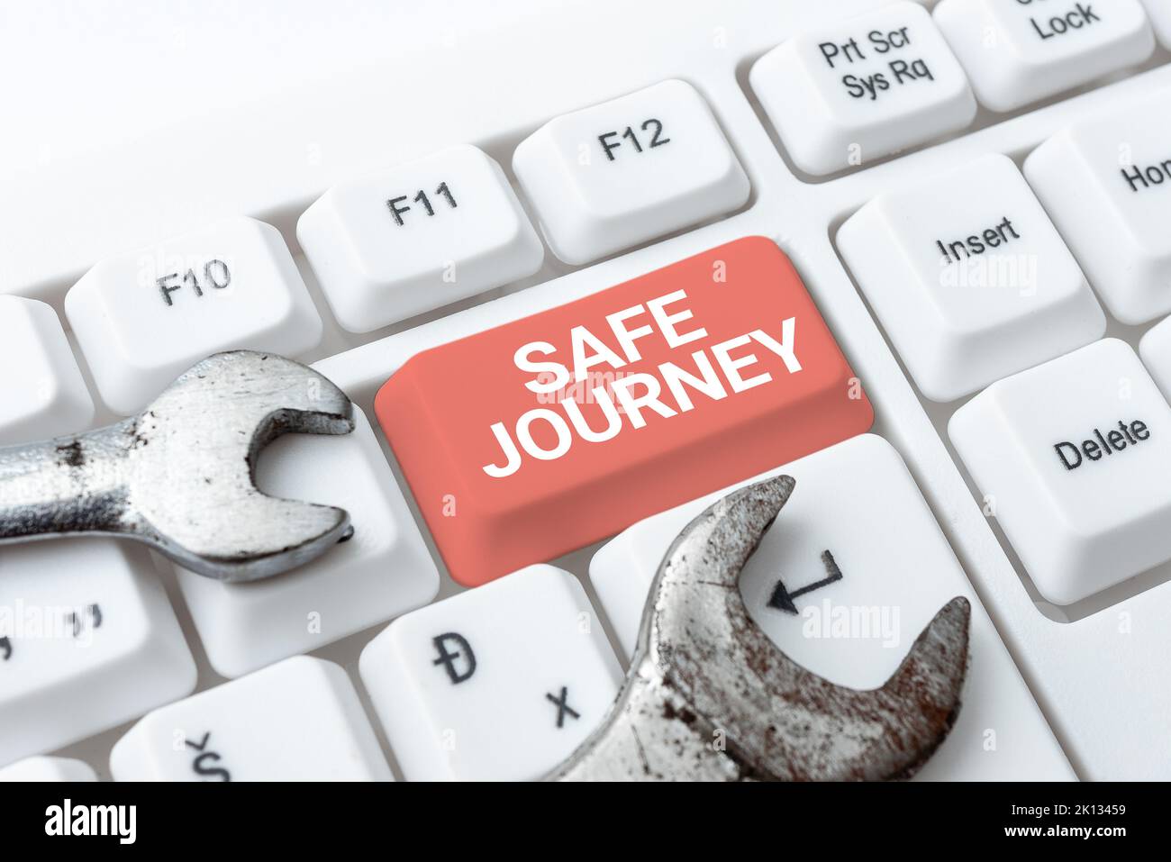 Text caption presenting Safe Journey. Business overview Blessing Bid