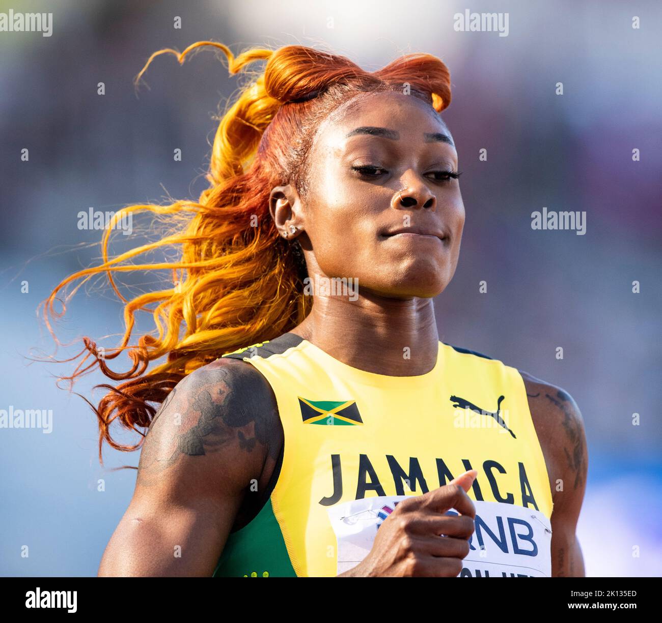 Elaine ThompsonHerah of Jamaica competing in the women’s100m semi