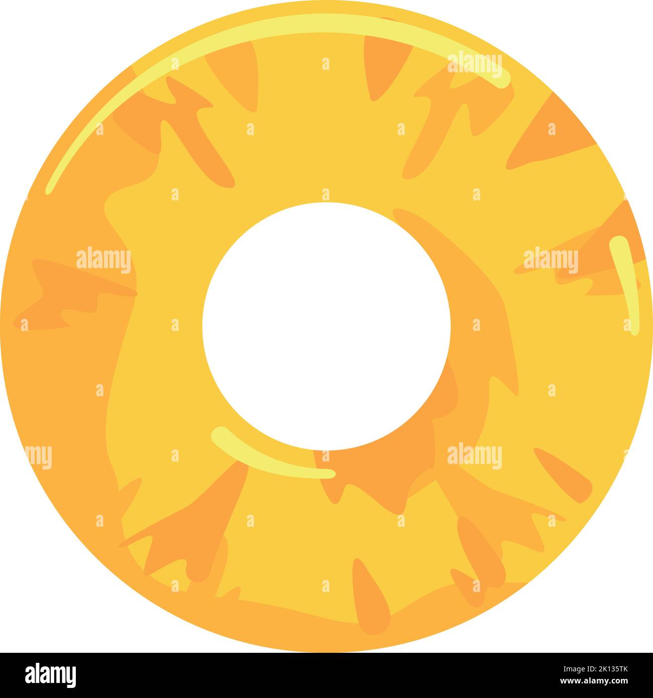 Pineapple ring cartoon icon. Sweet fruit slice Stock Vector Image & Art