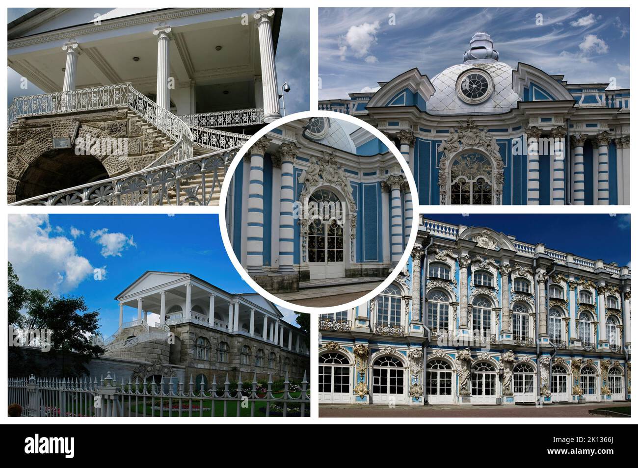 Hermitage is baroque park pavilion in Catherine Park in Tsarskoye Selo, Russia. Pushkin city. Stock Photo