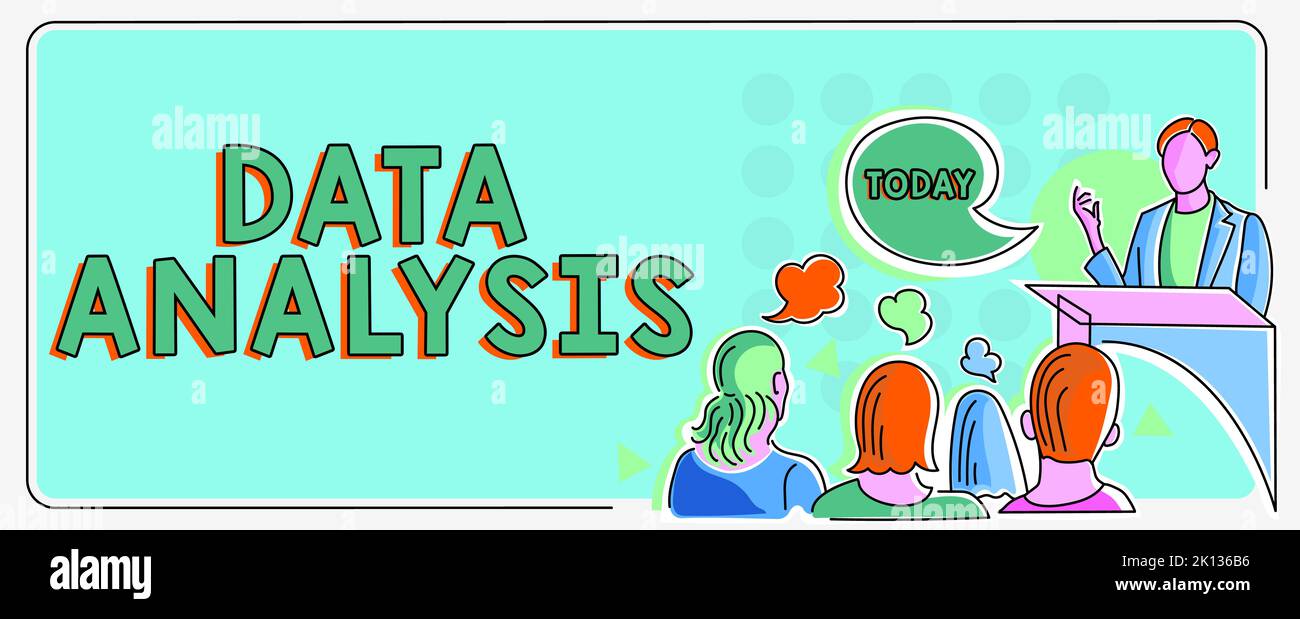 Conceptual caption Data Analysis. Business concept Translate numbers to