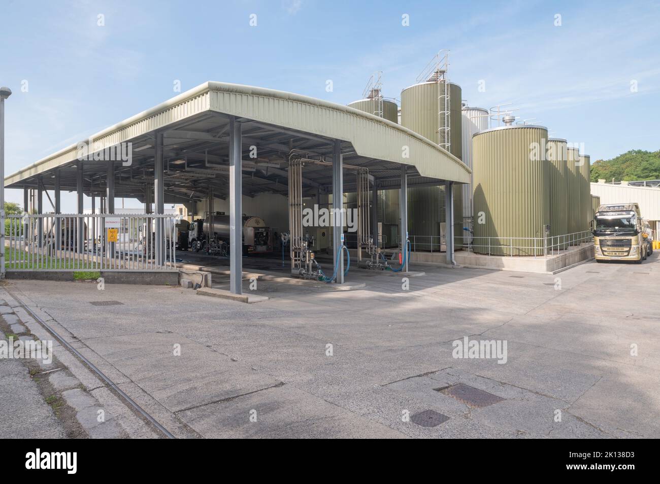 Dairy Partners factory in Newcastle Emlyn, Carmarthenshire, Wales, UK Stock Photo
