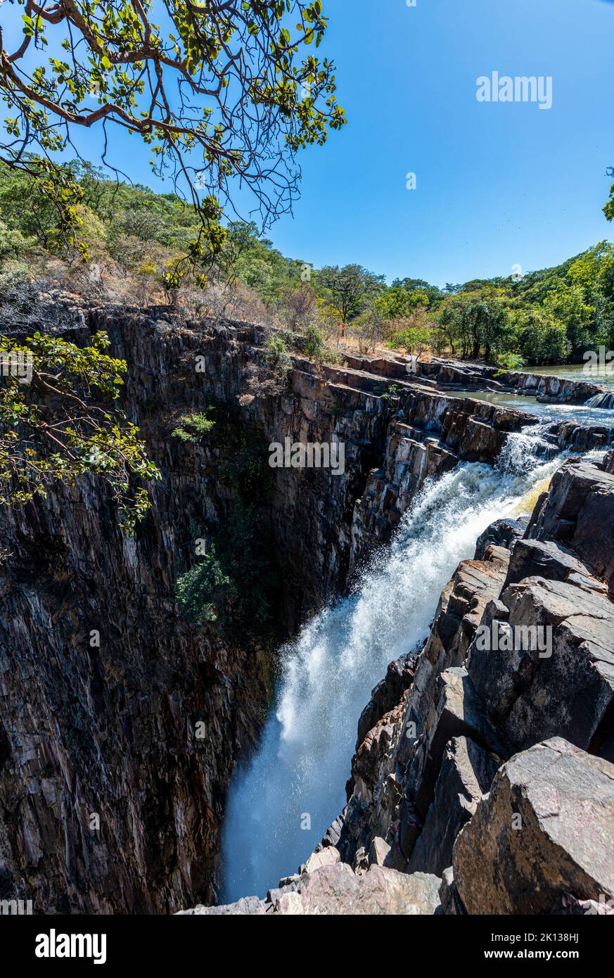 Kalambo falls, border between Zambia and Tanzania, Africa Stock Photo