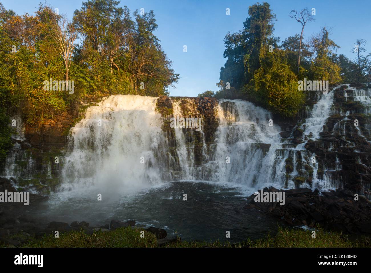 Kabwelume Waterfalls on the Kalungwishi River, northern Zambia, Africa Stock Photo